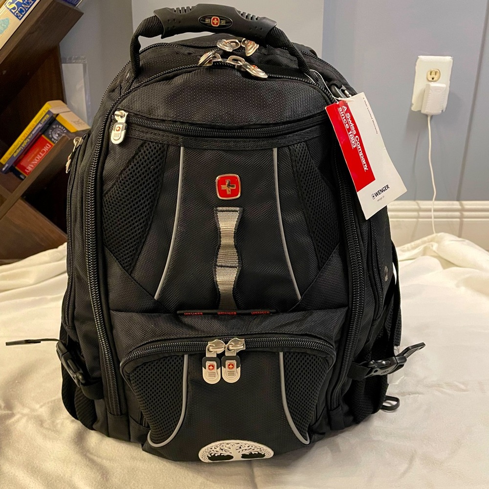 NEW WEGNER BACKPACK; in perfect condition with added silver design in the front!